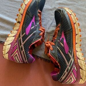 Brooks Women's Black Purple Orange Athletic Running Shoes